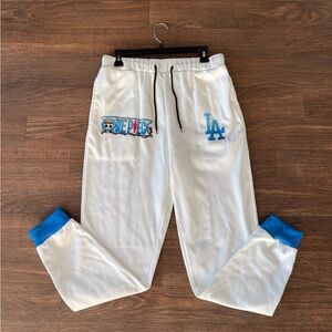 One Piece X LA Dodgers Men's XL Fleece Lined Joggers - NEW